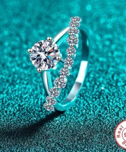 Anello Arco di Luce con Moissanite Centrale D VVS1 1ct