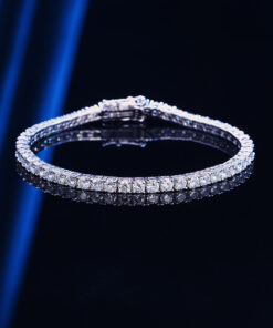 Bracciale Ligne Élitaire con Moissanite taglio Round & Baguette