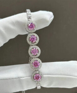 Bracciale Rosa Élysée con pietre centrali da 0.50 ct e pavé